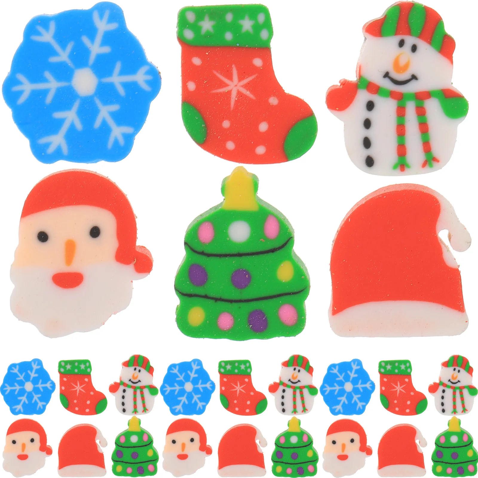 

Christmas Erasers Practical Pencil Mistake Remover Creative Fun Design Student Kids Gift Lightweight Portable School Office Use