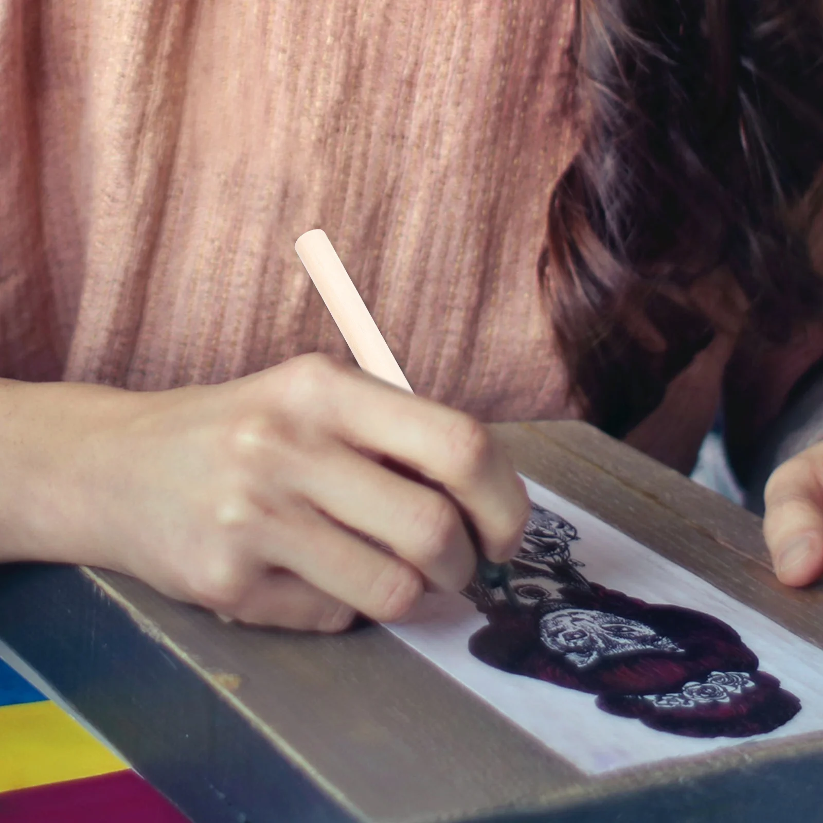 50 Pcs Short Pencil Scrapbook Pencils Fat Kids Toddler Portable Round Wood Beginner Grip Writing Mini