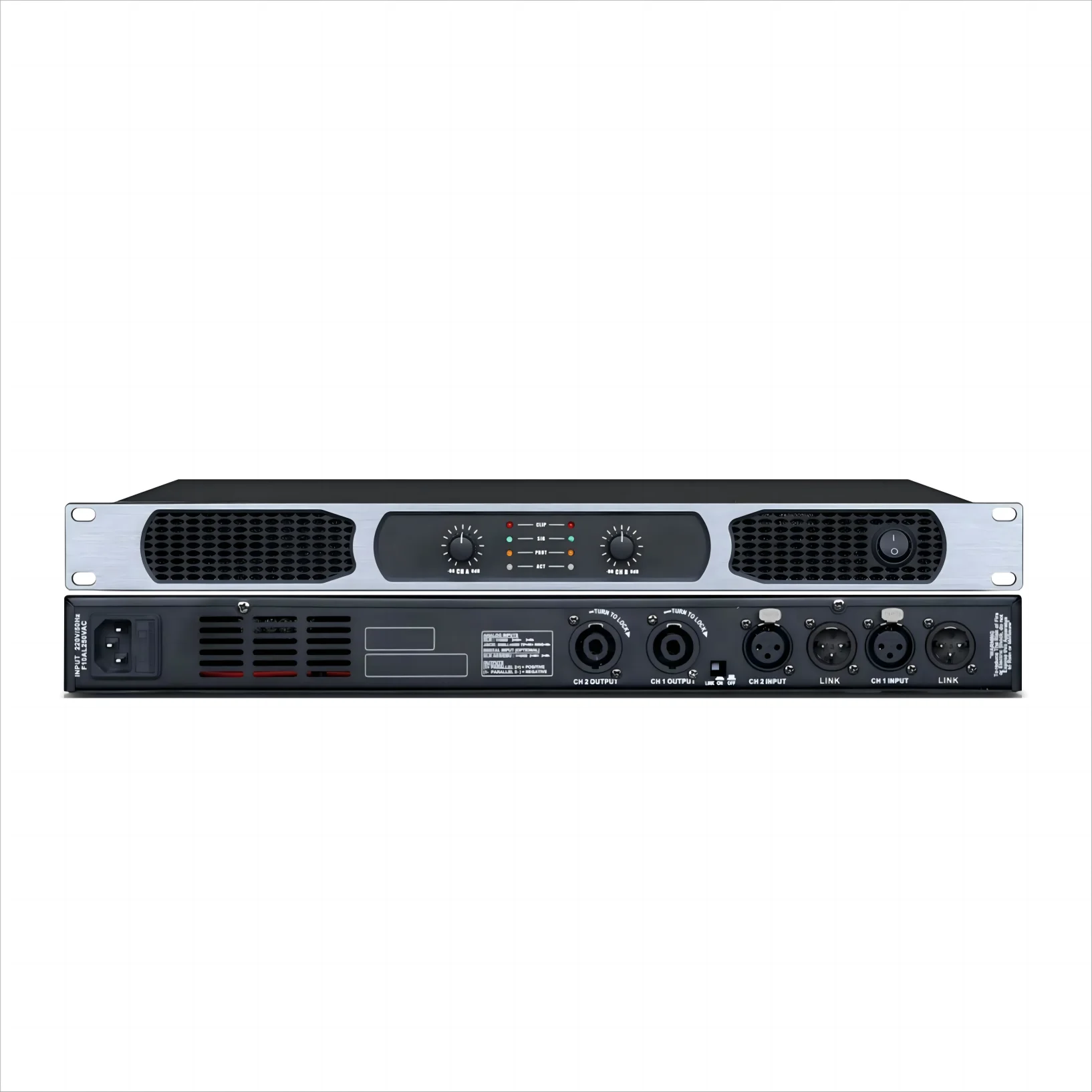 High Quality Professional 2 Channel 1U Audio Digital Power Amplifier for Ktv Conference Room Meeting Outdoor Power Amplifier