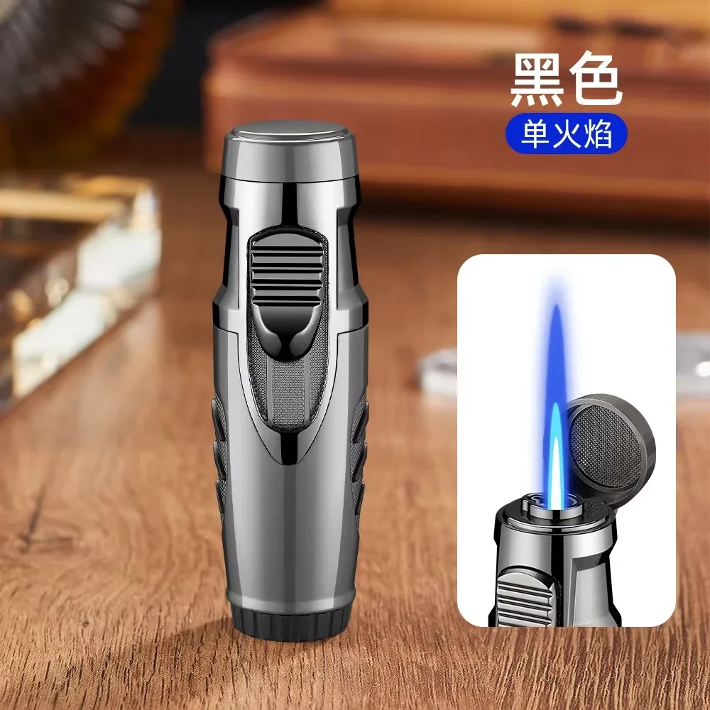 

New Portable Windproof Inflatable Cigar Lighter Outdoor Direct-flush Dual-flame Lighter Men's Gifts Wholesale Gadgets for Men