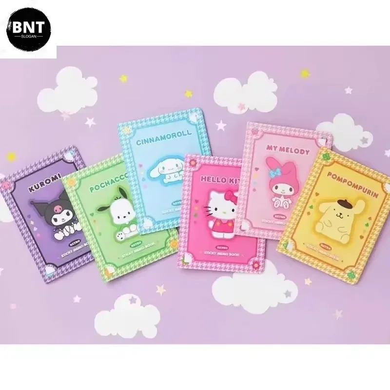 Sanrio Hello Kitty Post It Note Set Kuromi My Melody Pochacco Cinnamoroll Anime Figures Cute Creative Stationery Christmas Gifts