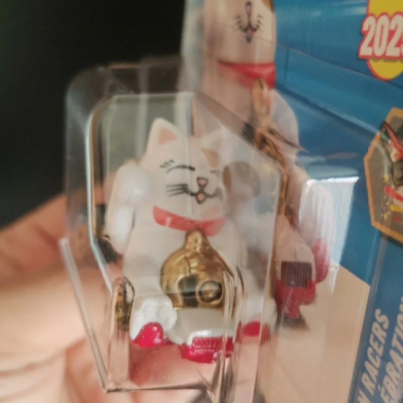 Nowy Oryginalny Model Autka Hot Wheels Szczęśliwy Kot, Zabawka Inercyjna, Kolekcjonerski Prezent Świąteczny, Ozdoba na Biurko, Dostępny od Ręki ﻿