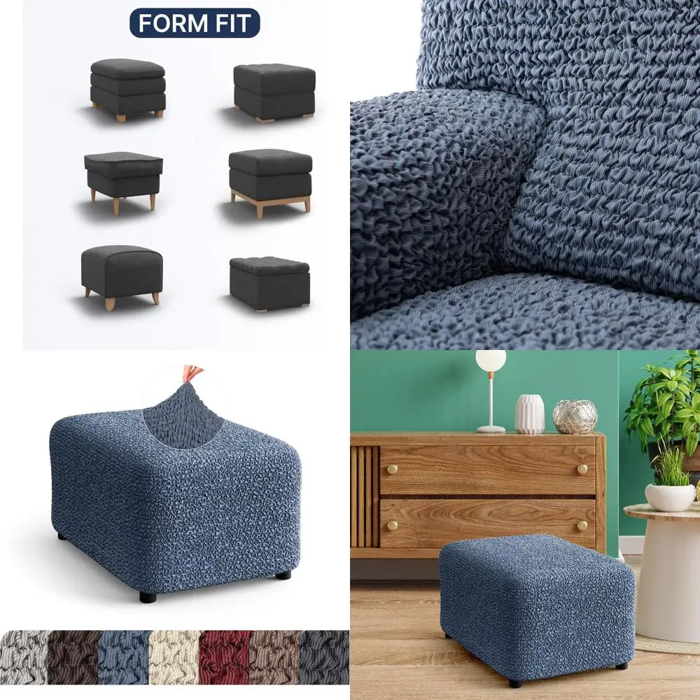 

Чехол оттоманки GA.I.CO — полиэфирная ткань — форма - синий, 35x27x17