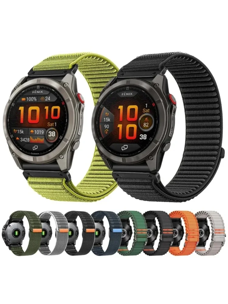 QuickFit 26mm 22mm Nylonarmband für Garmin Fenix 8 Pro 51mm AMOLED/MicroLED Fenix8 47mm 7 7X Pro Solar 6 6X Uhrenarmband