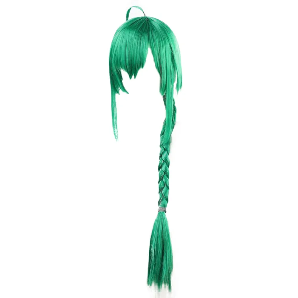 Vtuber Youtuber Hololive Cosplay Ryushen peluca de pelo verde sintético resistente al calor para Halloween accesorios para actuación en escenario