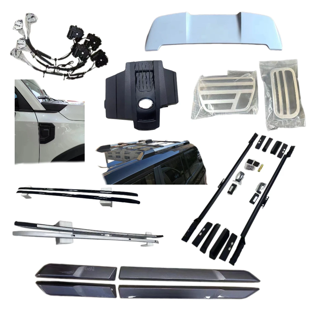 

New Products Car Accessories Exterior Accessories For 2024 Prado LC250 Land Cruiser Roof Rack Running Board Engine Hood Cover