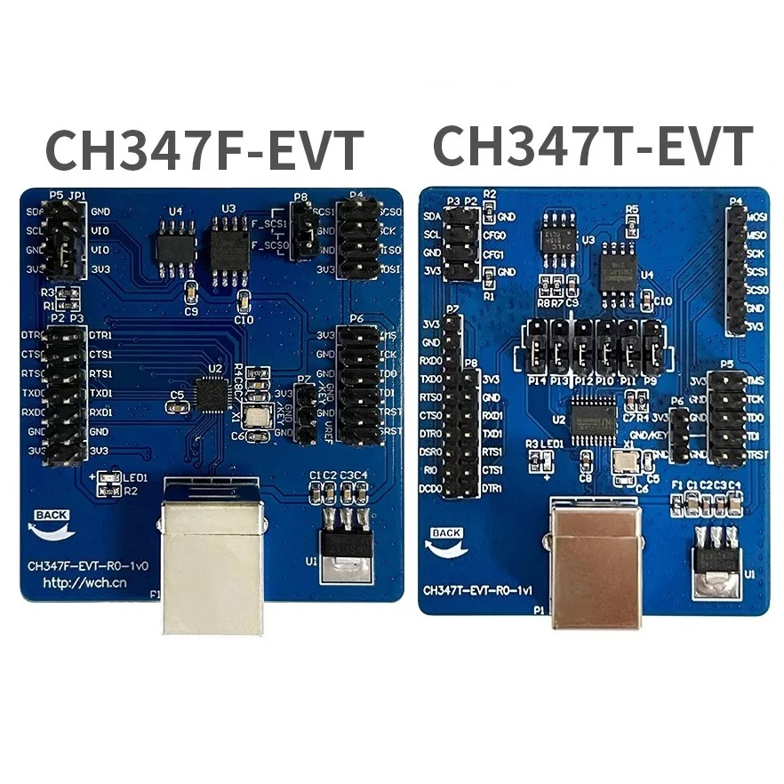 CH347F-EVT/CH347T-EVT Development Board 480Mbps High Speed USB to Serial Evaluation Board