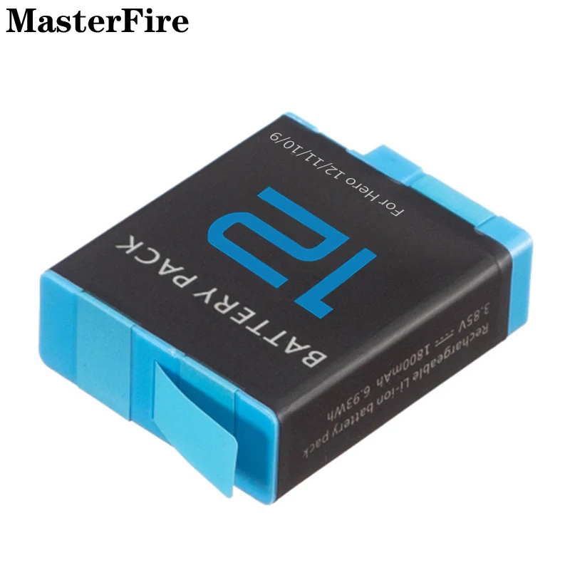 

For GoPro Hero 12 Black AHDBT-901 1800mah Battery for GoPro 12 GoPro 11 GoPro 10 GoPro 9 Batteries Action Camera Accessories
