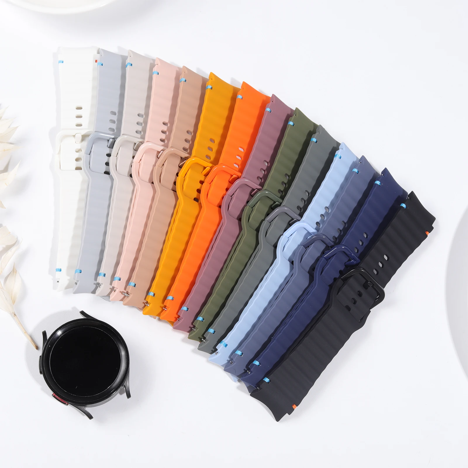 

2pcs Sport Silicone Strap for Samsung Galaxy Watch 7 FE 44mm 40mm belt Bracelet Galaxy Watch 4 6 Classic 5 pro band 47mm 43/45mm