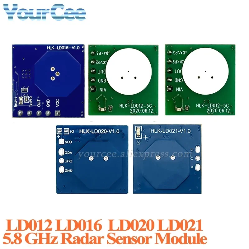 10pcs/1pc LD016 LD012 LD020 LD021 5.8 GHz Radar Sensor Module Smart Human Motion Sensor with Adjustable Detection Range