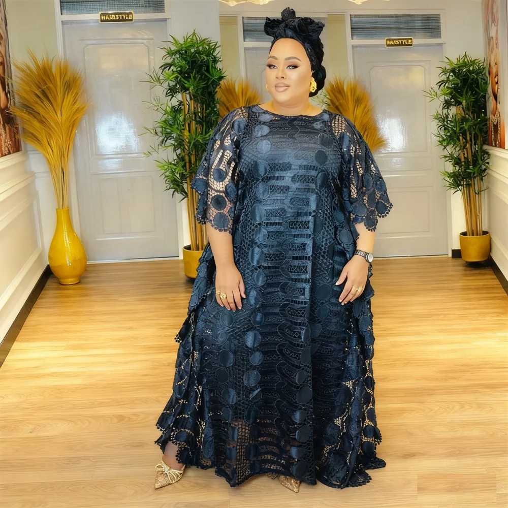 

Африканские белые кружевные платья женские Абая Дубай кафтан традиционный халат бубу африканский Анкара Дашики марокканский свободный кафтан арабский