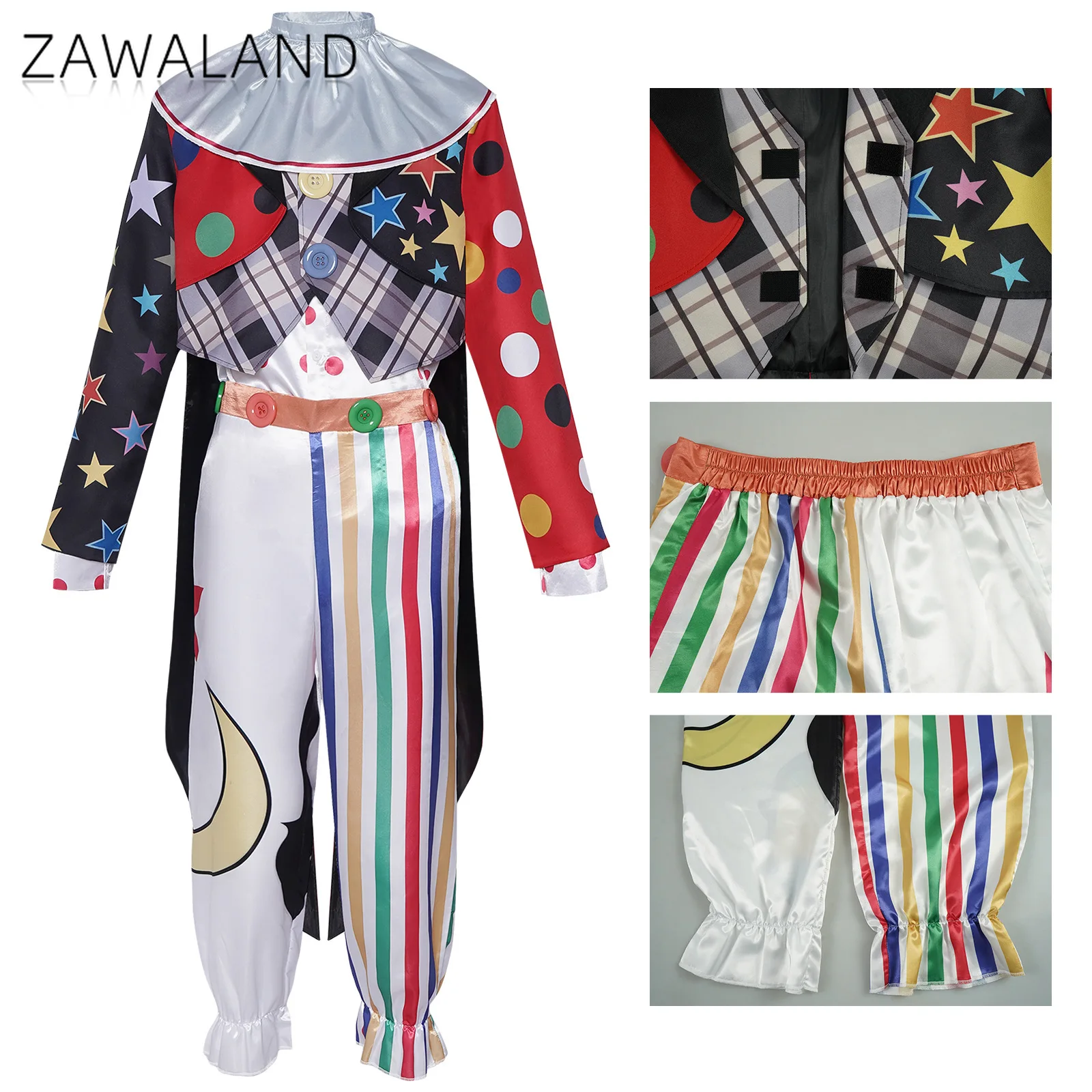 

Mr Jelly Psychoville Cosplay Costume Man Woman Clown Full Set Clothing Halloween Party Performance Uniform Carnival Stage Outfit