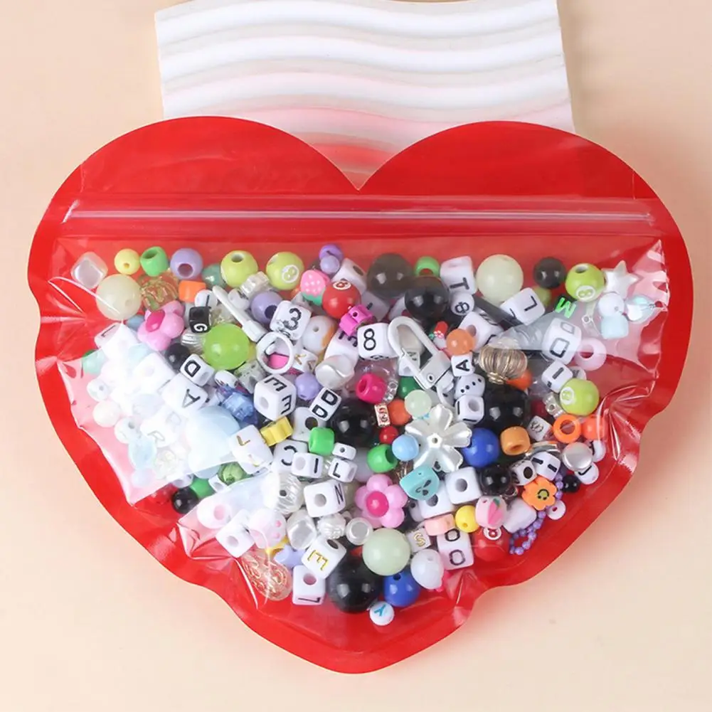 Dust-proof Jewelry Bags Transparent Packaging Bags for Gifts Durable Heart-shaped Bags for Beautiful Gifts Small for Jewelry