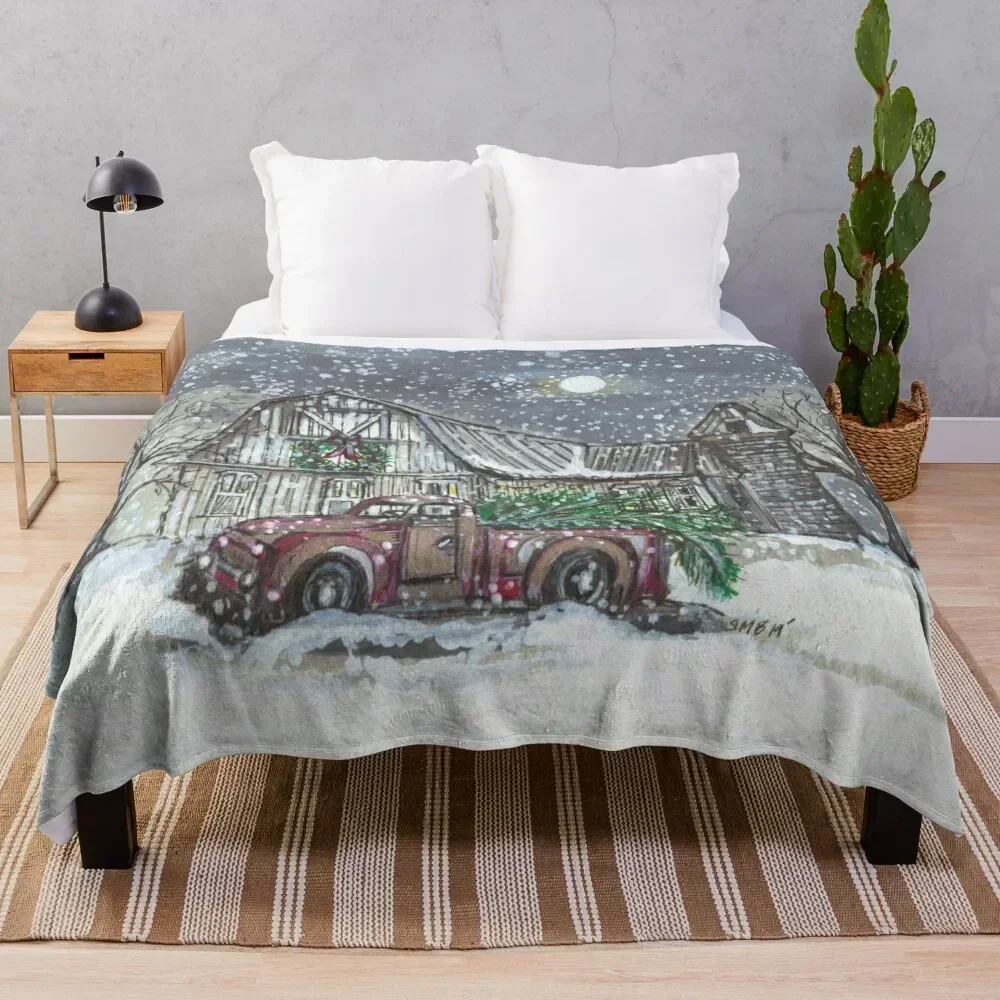 

Vintage Christmas Throw Blanket Luxury Throw Loose Blankets