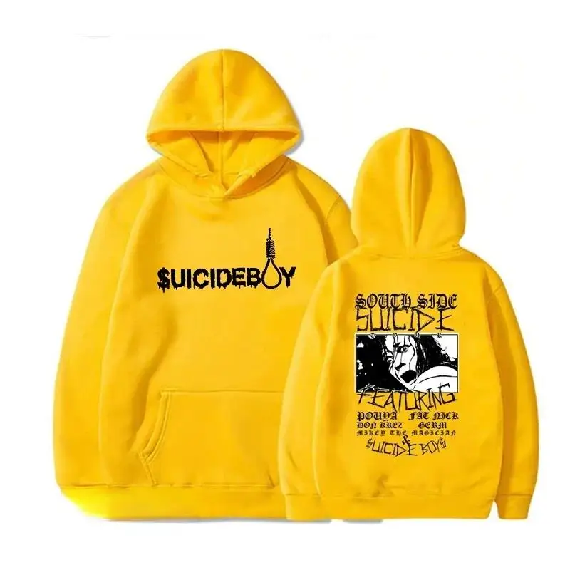 Vintage Suicideboy Hooded SweatShirt Men Women Harajuku Grey Day Rapper Hip Hop Streetwear Men's Hoodies Pullover Hot Sale