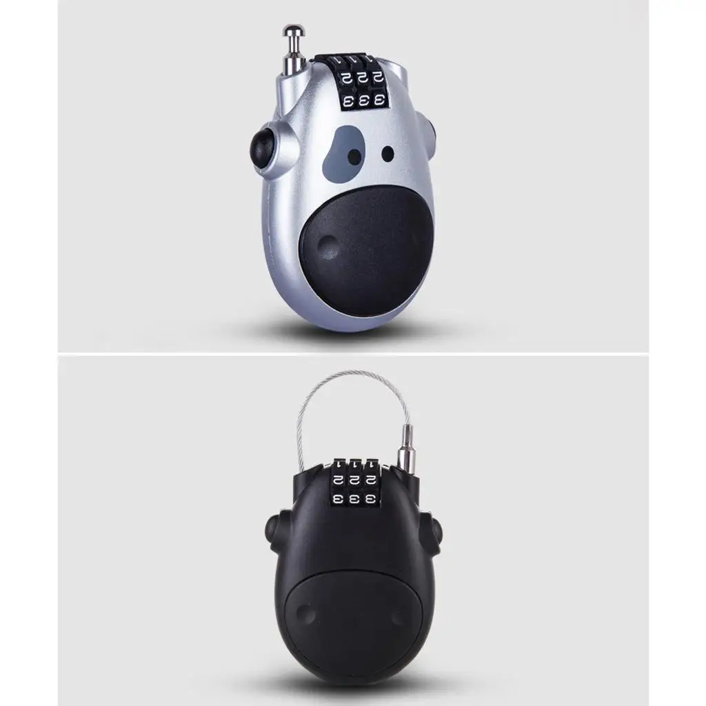 Telescopic Wire Helmet Safety Lock Mechanical Combination Code Steel Cable for Electric Bicycle