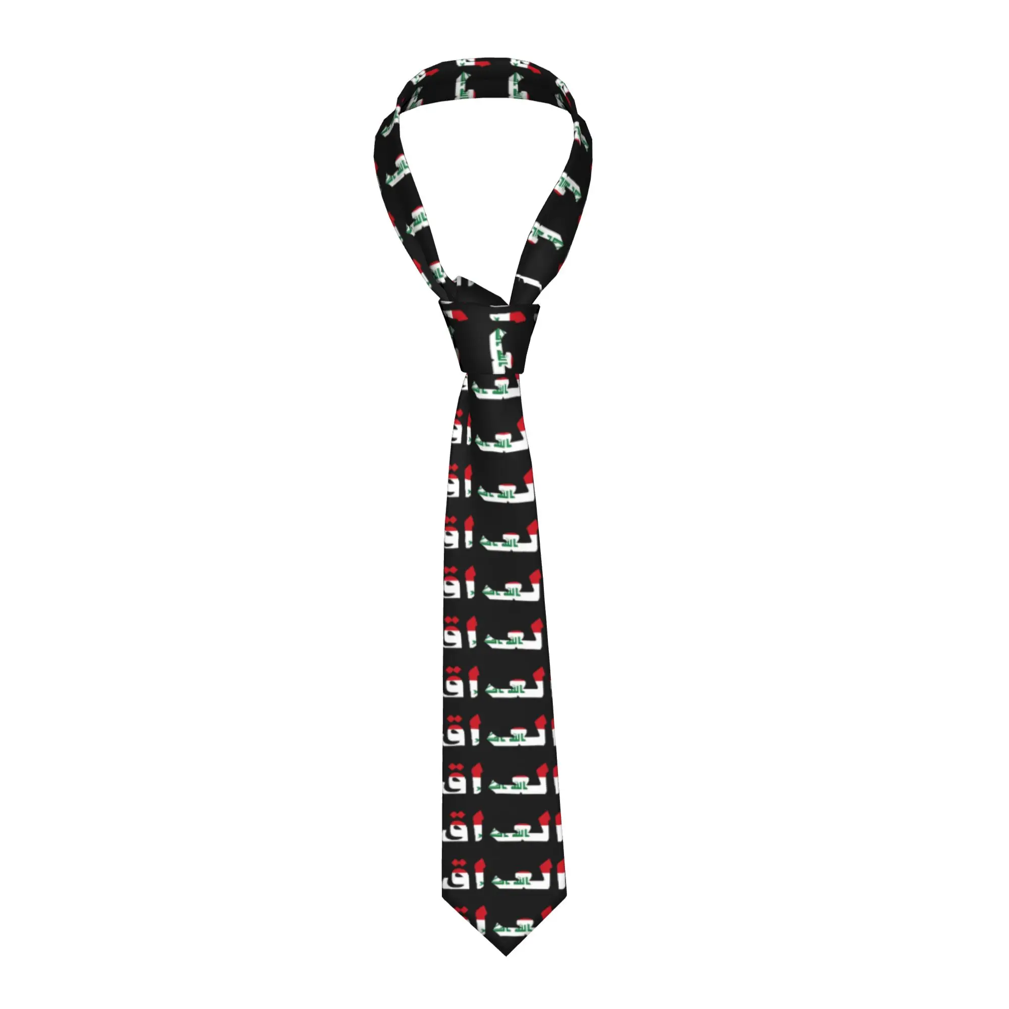 Iraq Country Flag Tie  Cosplay Party Neck Ties Cute Funny Neck Tie For Men Pattern Collar Tie Necktie Birthday Present