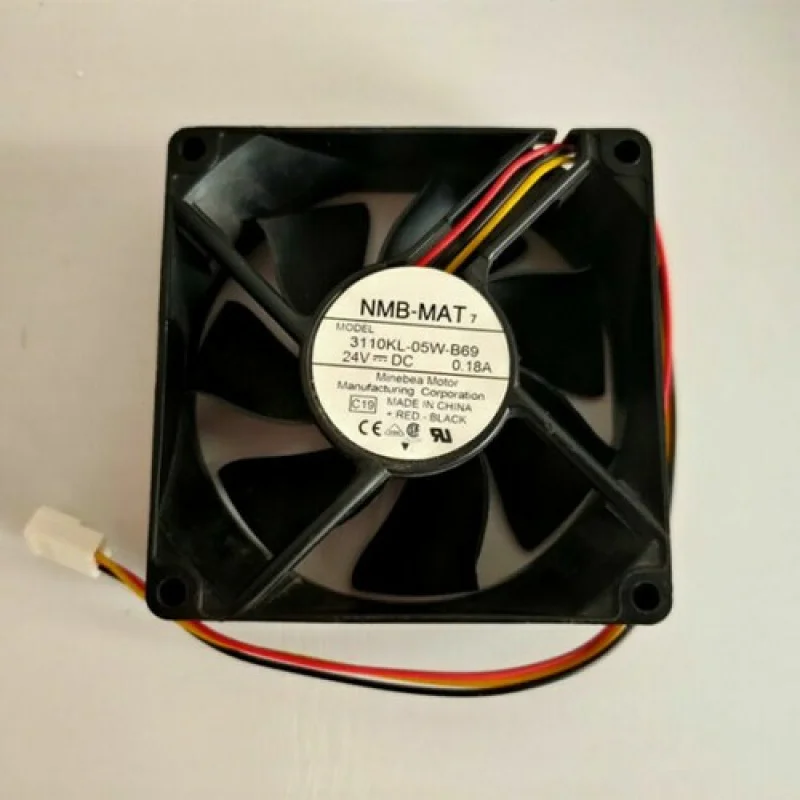 

L Бесшумный охлаждающий вентилятор с большим объемом воздуха 3110KL-05W-B69 80*80*25 мм 24 В 0,18 А