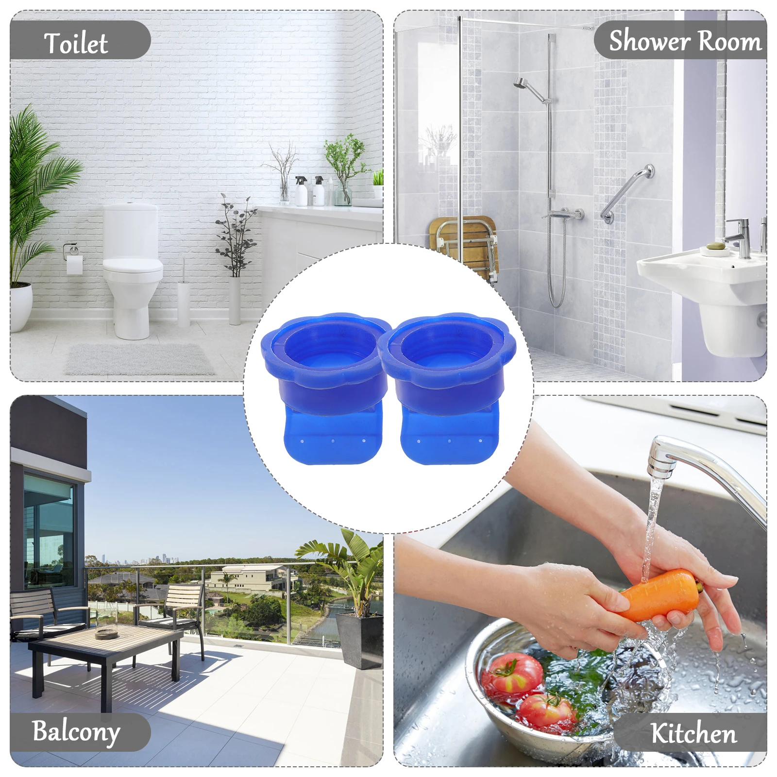 

2pcs Silicone Shower Drain Core Floor Drain Backflow Preventer For Bathroom Kitchen Washbasin Sewer Odor Proof Waterproof Seal