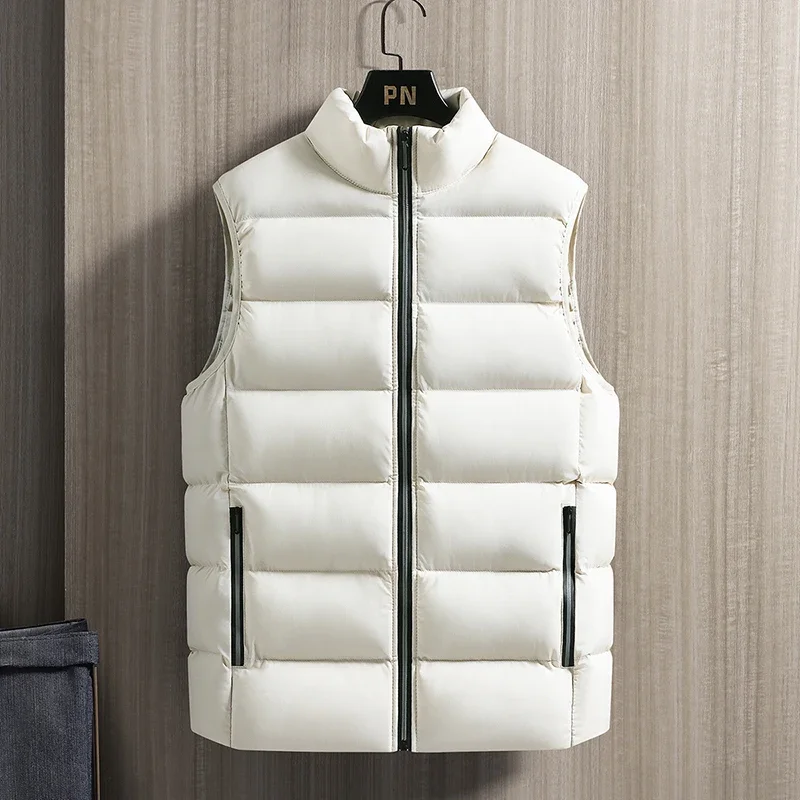 CASUMANL Brand Sleeveless Jacket Male 2024 New Autumn Winter Baggy Warm Puffer White Jacket Man Fashion Classics Coat Men