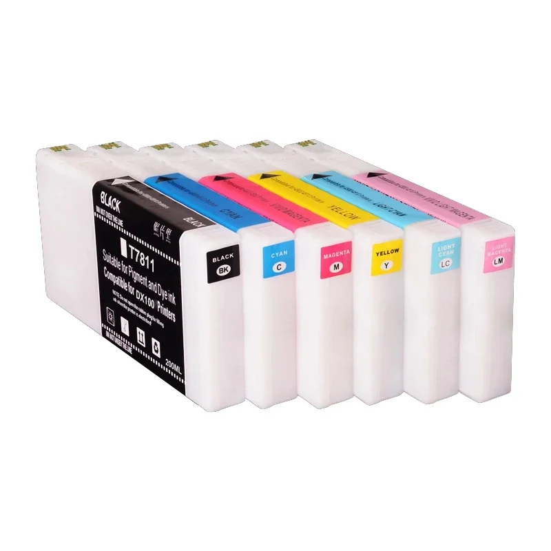 T7811-T7816 Compatible Ink Cartridge With Dye Ink For Fujifilm Frontier-S DX-100 Fuji DX100 Printer 200ML/PC 6 colors available