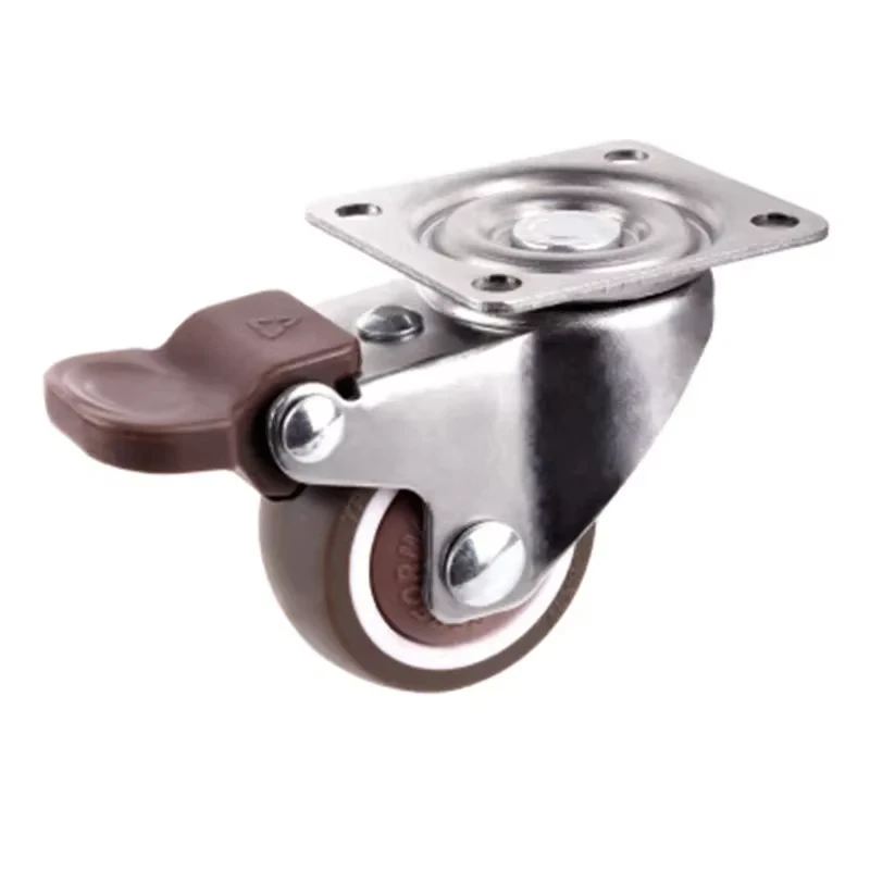 1/2inch 360 Swivel Brake casters set of 4 Heavy Duty caster Wheel trolley cart Castor Wheel for Table Chair car dolly furniture