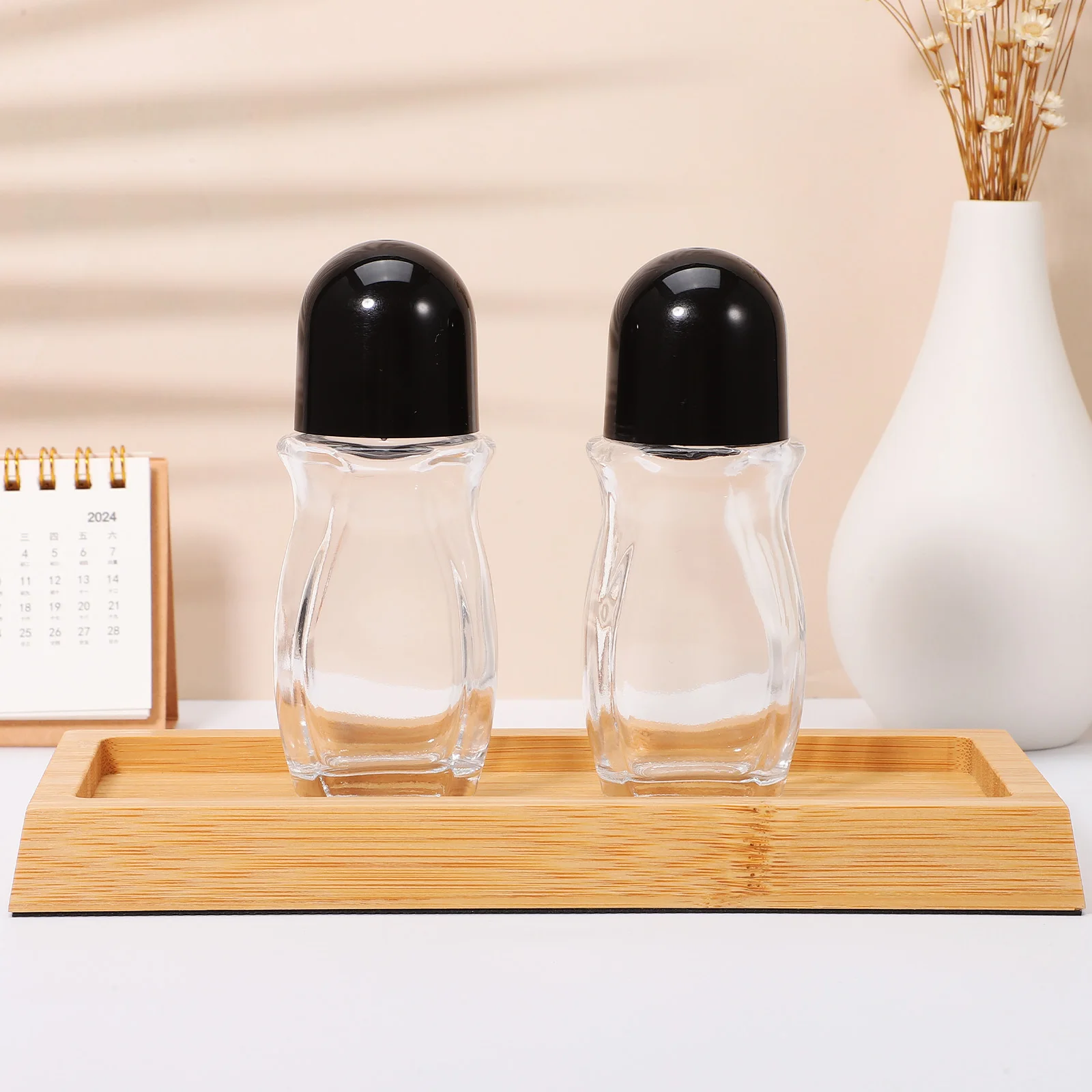 

2Pcs Roll on Bottles Empty Glass Roller Ball Bottle 50Ml Refillable Travel Size for Essential Oils Perfume Sample Carrier