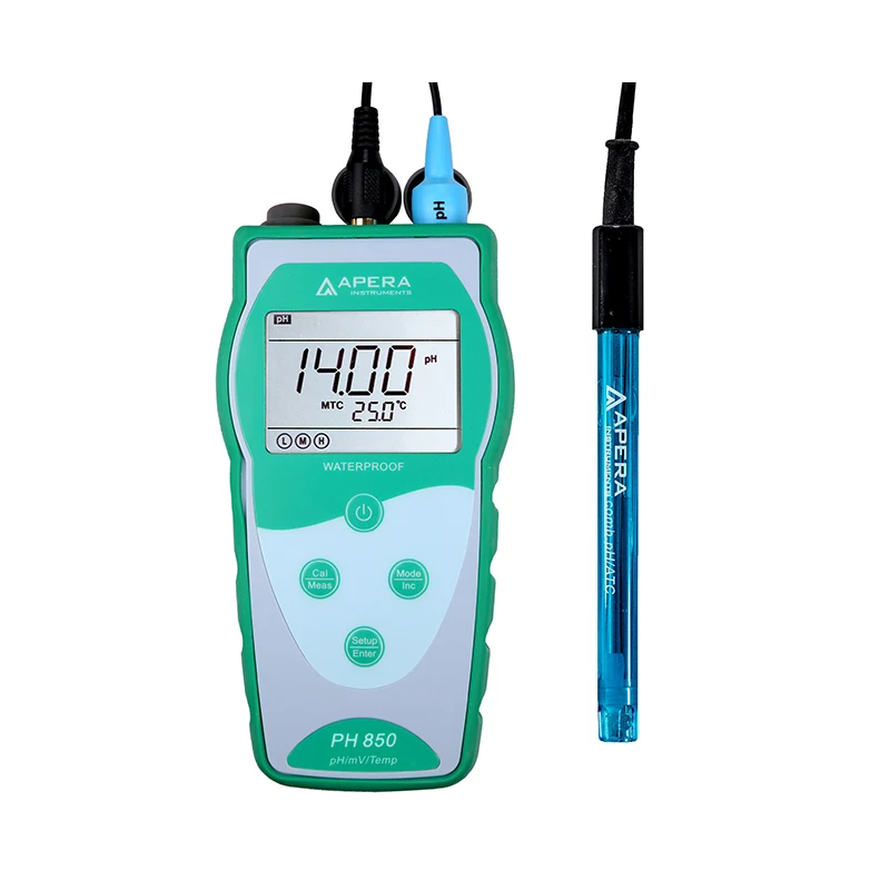 

PH850 Portable pH Meter, Equipped with 201T-F 3-in-1 Electrode