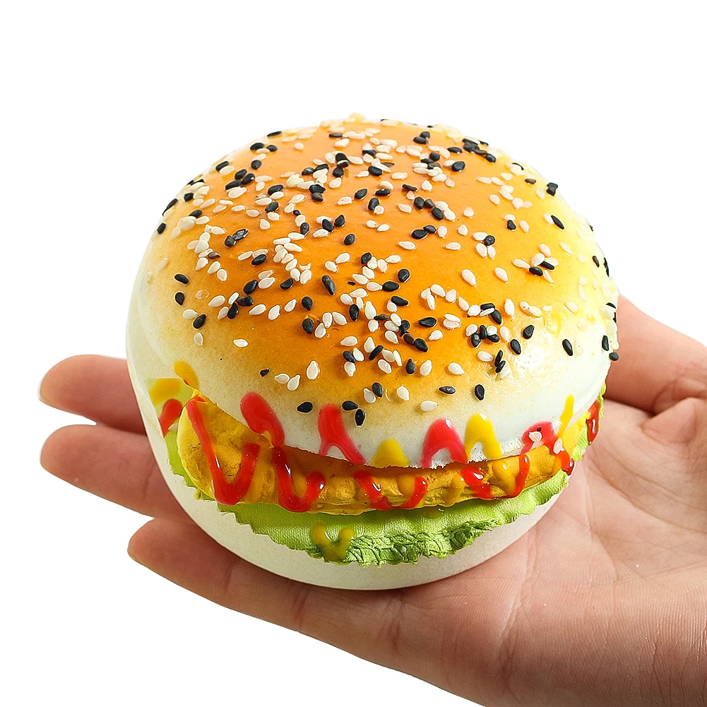 

Simulated Hamburger Bread Egg Burger Food Model Photography Props Home Kitchen Bakery Window Display Ornament Holiday Accessory