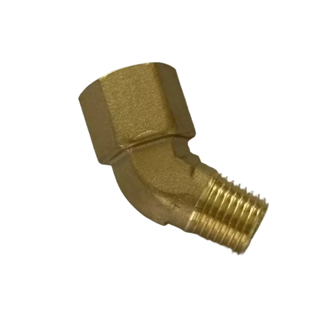 Round 1/8" 1/4" 3/8" NPT Female To Male 45 Degree Elbow Brass Block Pipe Fitting Coupler Connector Water Gas Fuel