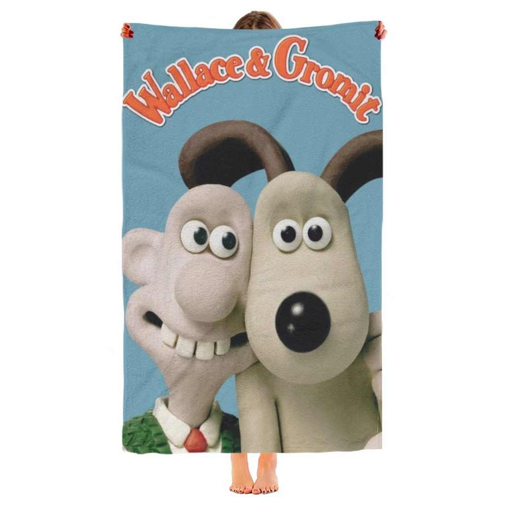 Microfiber Beach Towel Kawaii Cute Gromit Quick Dry Sandless Beach Blanket Soft Comfortable for Men Women Camping Pool Towel