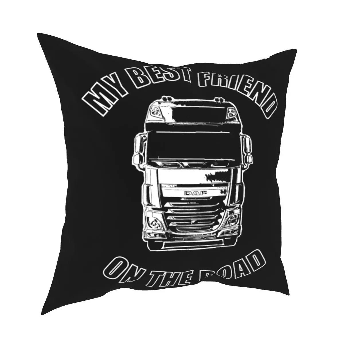 Cozy Daf Xf Trucker Pillowcase Throw Pillow Cover For Room Ultra Soft Skin-Friendly