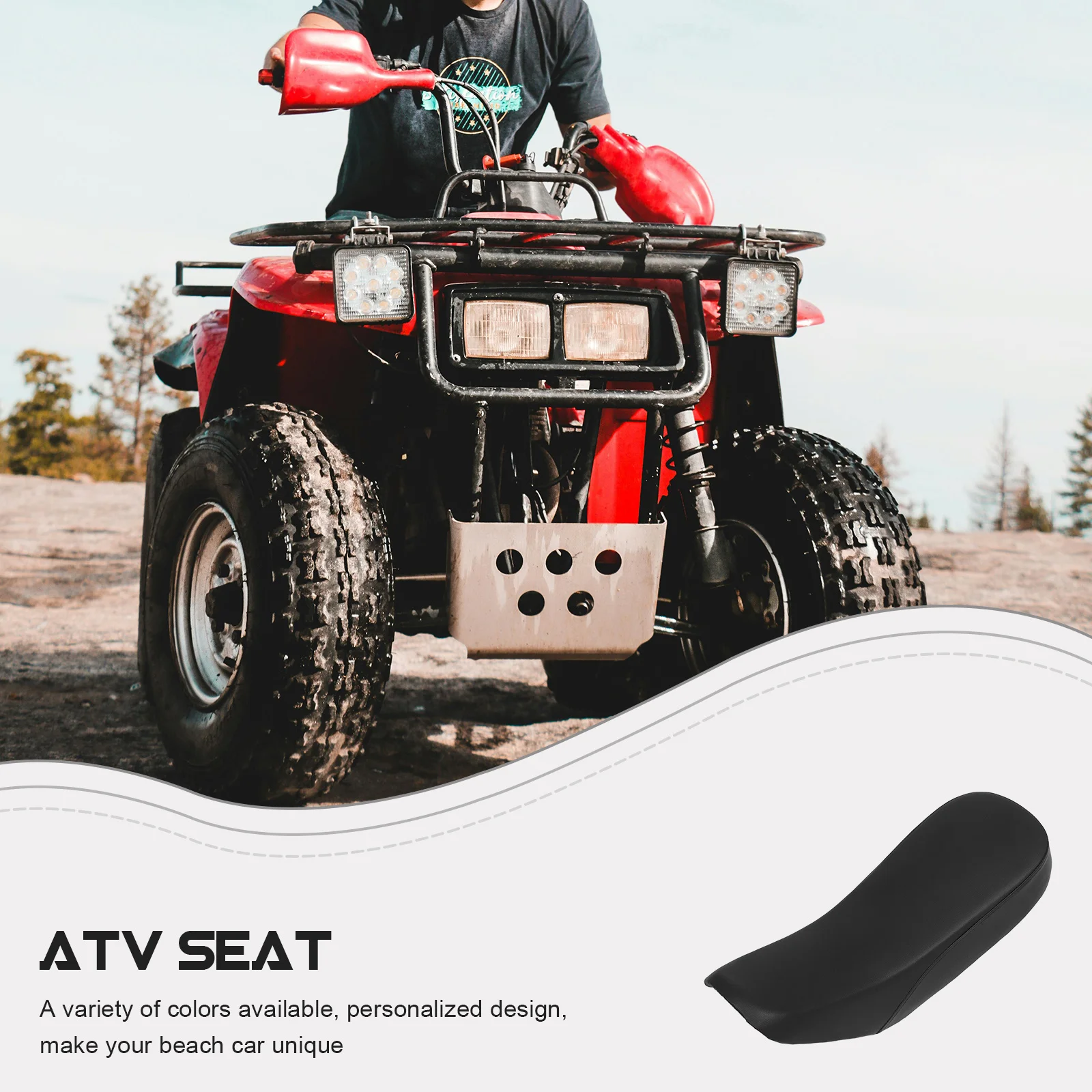 ATV-Sitzkissen, ergonomisches Komfortpolster, PU-Material, ATV-Quad-Sitzpolster, leicht zu reinigen, universelle Passform für die meisten Modelle