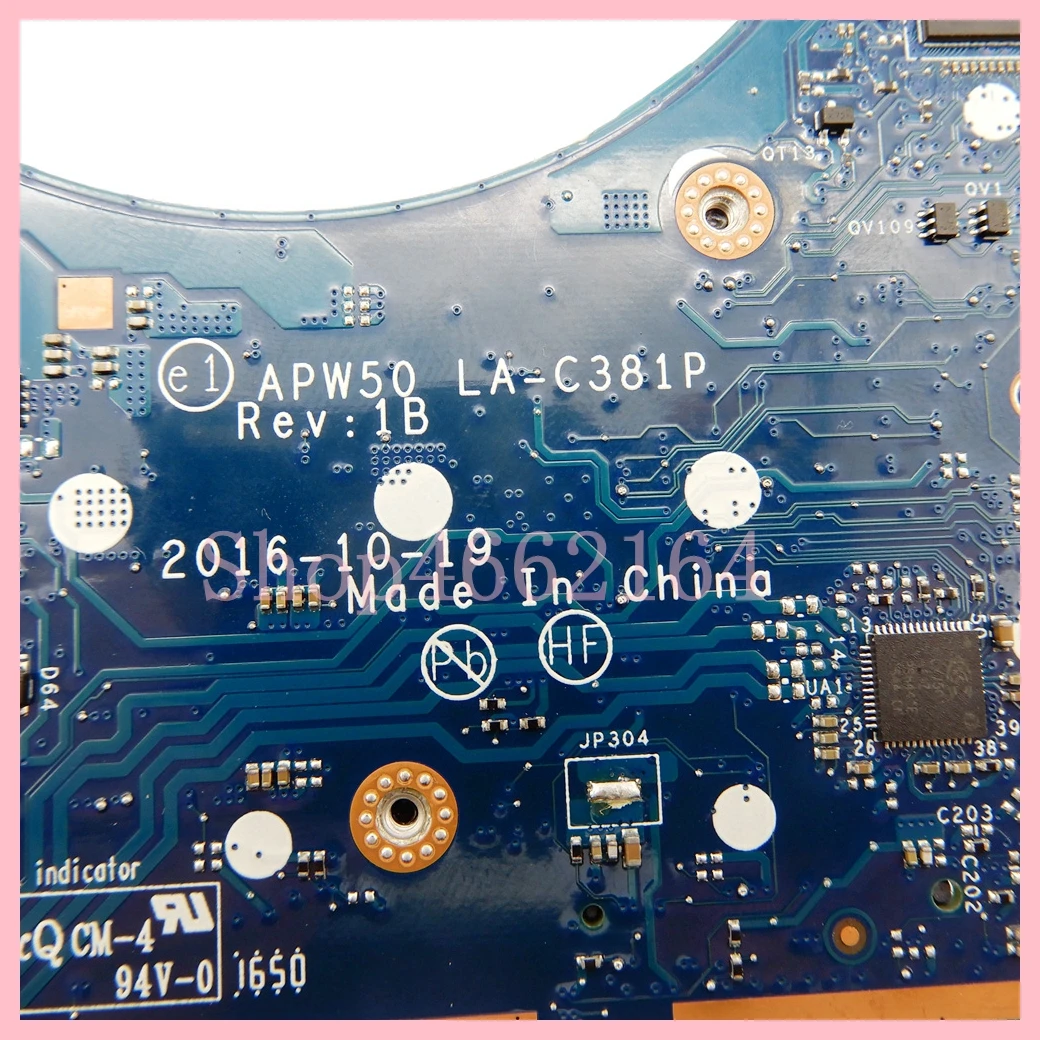 Imagem -06 - Placa-mãe Portátil para hp Cpu Notebook Mainboard La-c381p I76820hq 15-g3 15 g3