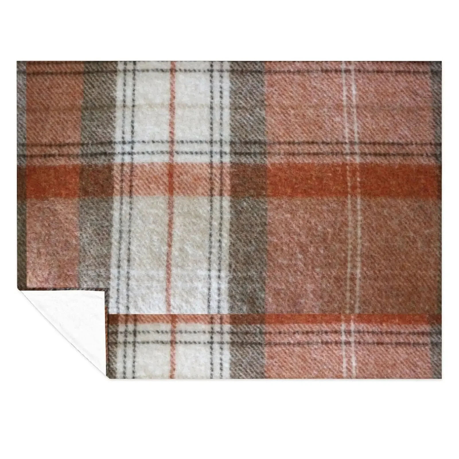 

Terracotta Tartan Throw Blanket Blankets For Sofas Summer Beddings Thins Beach Blankets