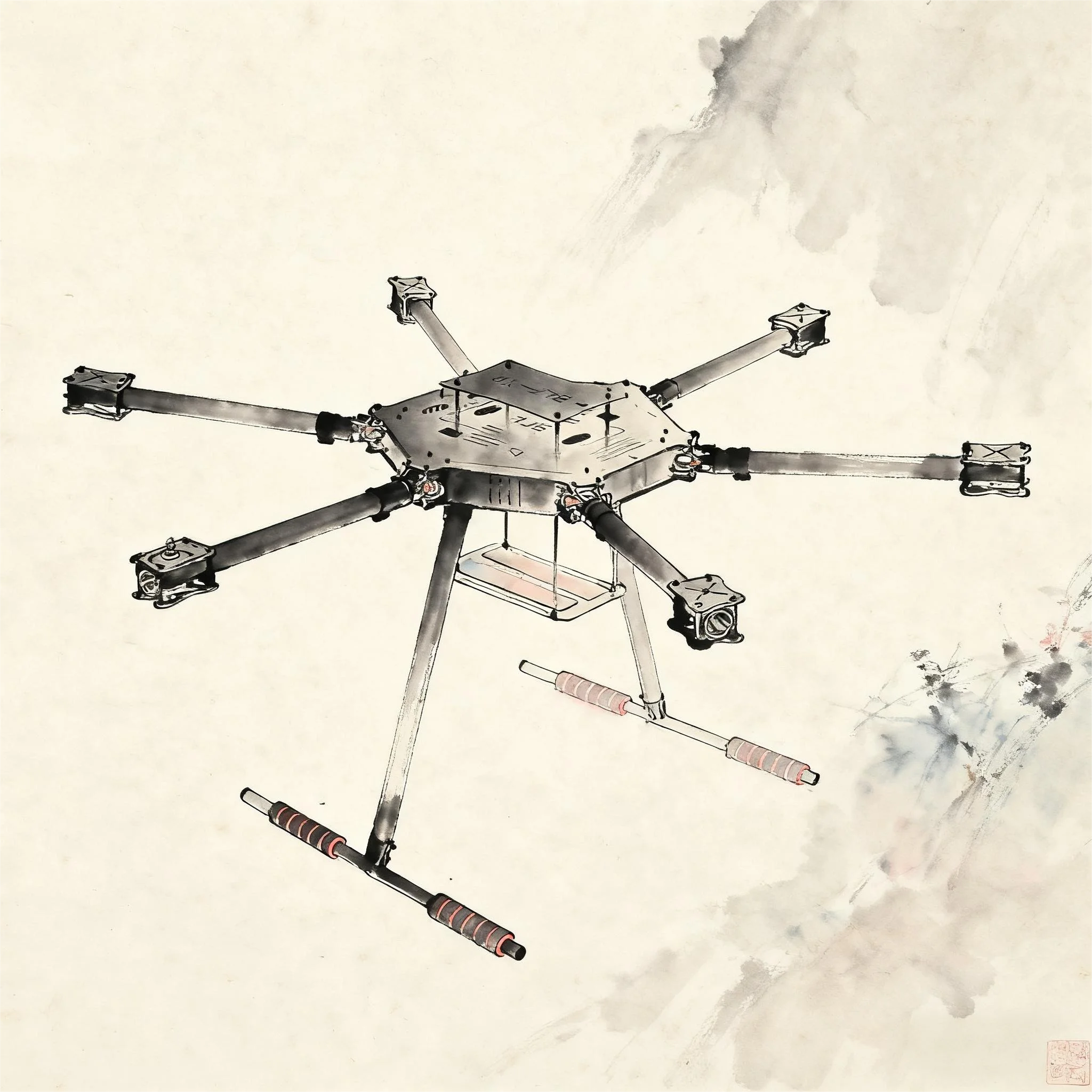 

FPV F960 Полностью углеродное волокно ZD960 Шестироторная рама Складной рычаг Комплект рамы для гексакоптера с шасси для полета FPV PIXHAWK