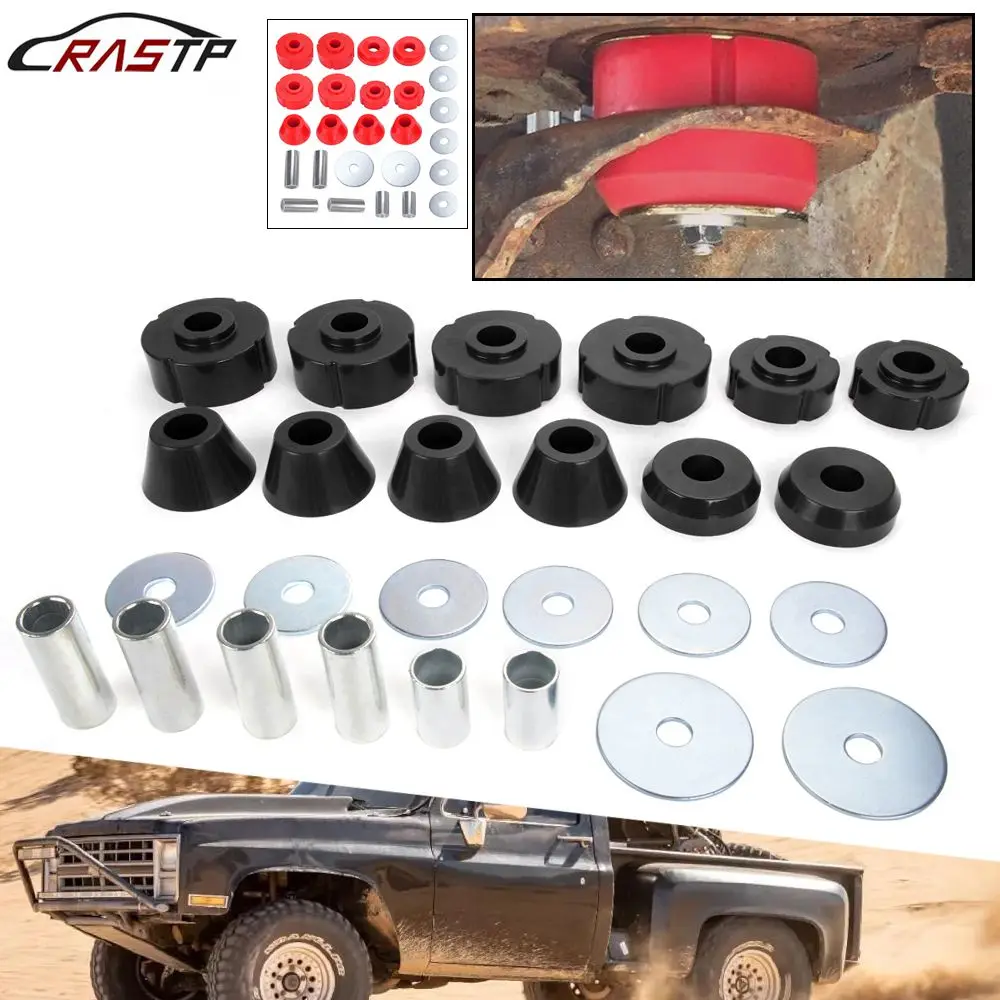 RASTP-Cab Body Mount Bushings Kit Red Black For Chevy GMC Regular Cab C10 C15 1967 1968 1969 1970 1971 1972 SFN208