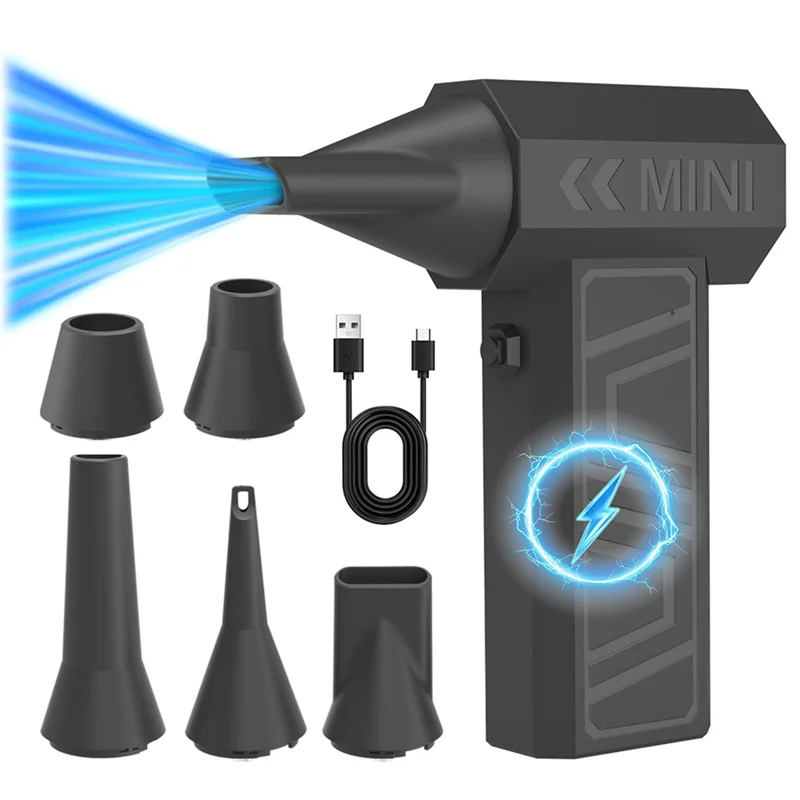 

Вентилятор A56T-Turbo 105000 об/мин, бесщеточный, с LED-дисплеем и подсветкой, электрический воздуходув для дома и улицы