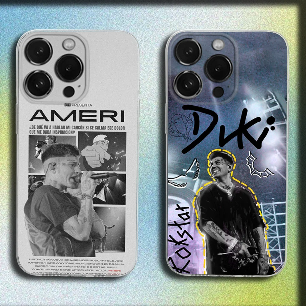 

Rapper AMERI D-DUKI Phone Case For iPhone 16,15,14,13,12,11 Plus,Pro,Max,XR,XS,Plus,SE,Mini Transparent Soft Cover