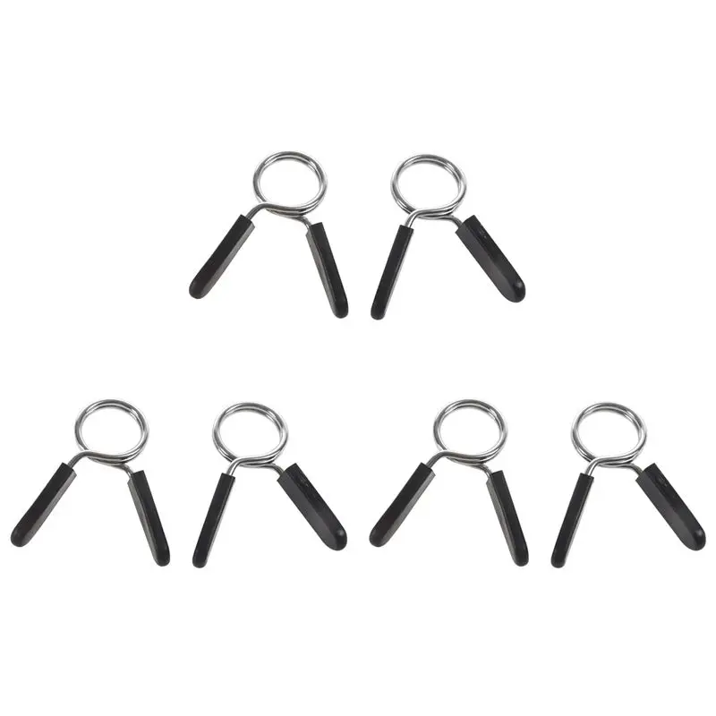 HOES-6Pcs 30Mm Barbell Gym Weight Lifting Dumbbell Lock Clamp Spring Collar Clips