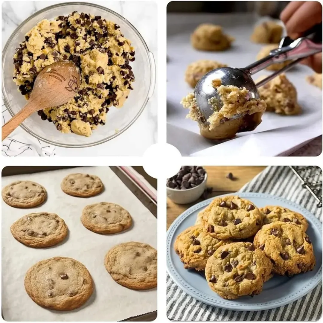 1PC Stainless Steel Ice Cream Scoop Spring Handle Cookie Dough Fruit Potato Digging Ball Scooper Ice Tray Mold Kitchen Tool