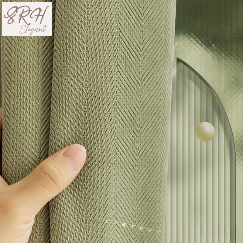 Simple Solid Color Window Drapes Blackout Curtain Large Area Living Room Hotel Thick Home Bedroom Sunscreen