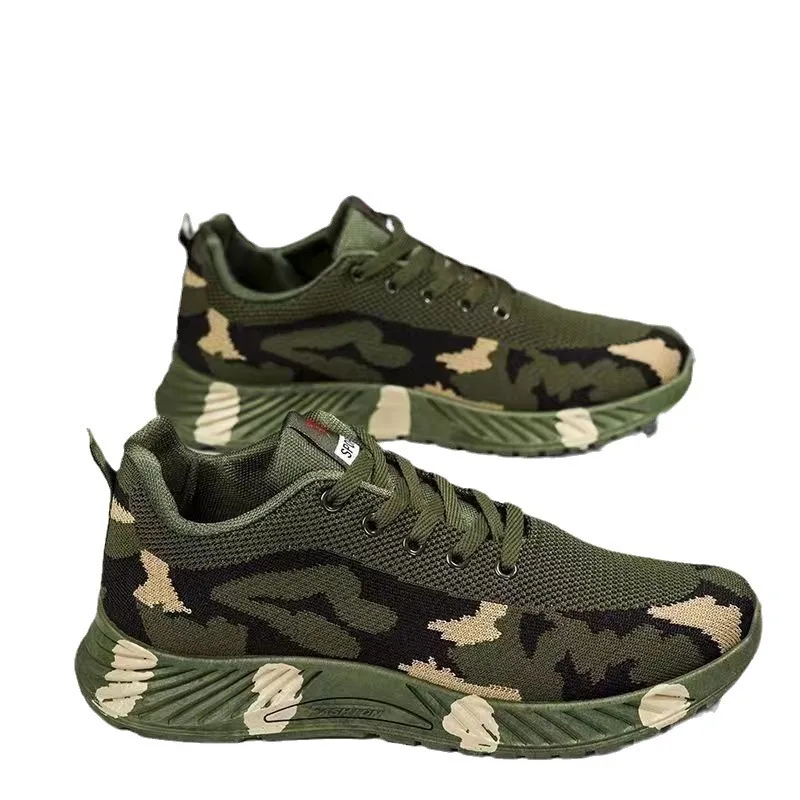 

Hot Sales New Camouflage Shoes for Men and Women Spring and Summer Outdoor Hiking Shoes Student Tide Military Training Shoes