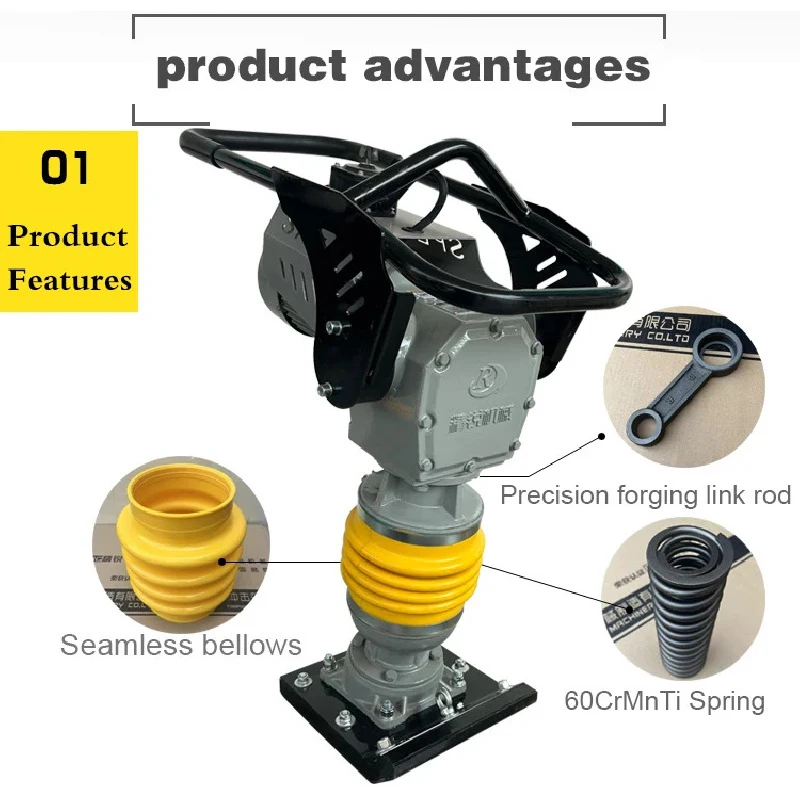 Power Earth Sand Soil Wacker Impact Jumping Jack Multiply Compactor Tamper Vibrating Tamping Rammer