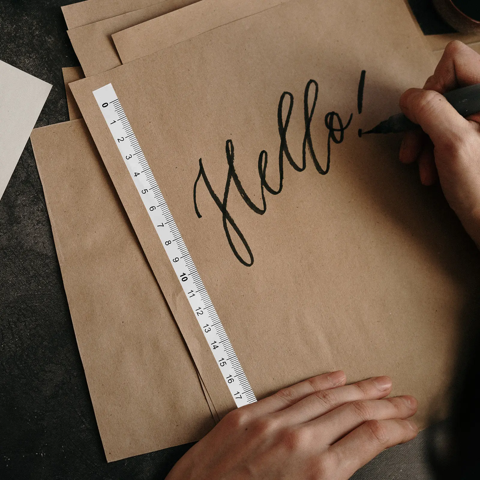 

20Pcs Self-Adhesive Ruler Scale Stickers Transparent Black Font Waterproof for Damp Environments High-Adhesion Measuring Tape