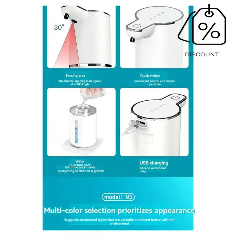 Automatic Induction Soap Dispenser M1 Hand Sanitizer Wallmounted Induction Hand Washing Machine Electric Soap Dispenser-Y48A