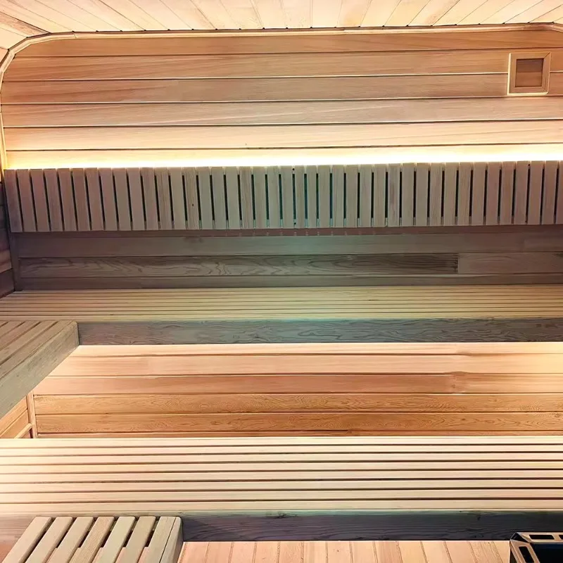 Hot Sale  Sauna Room with Smart Control Panel and Red Cedar Wood Cabin Customized