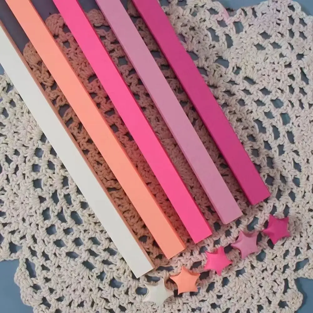 

Cute Colorful Star Origami Paper Single Sided Art Craft Lucky Star Origami Cartoon Best Wishes Folding Star Home Decoration