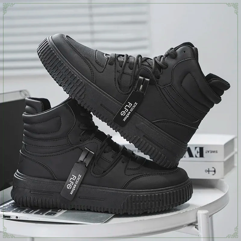 

Mens High-top Casual Sneakers Outdoor Breathable Sneakers Fashion Non-slip Sports Shoes for Men New Leisure Wear-resistant Shoes