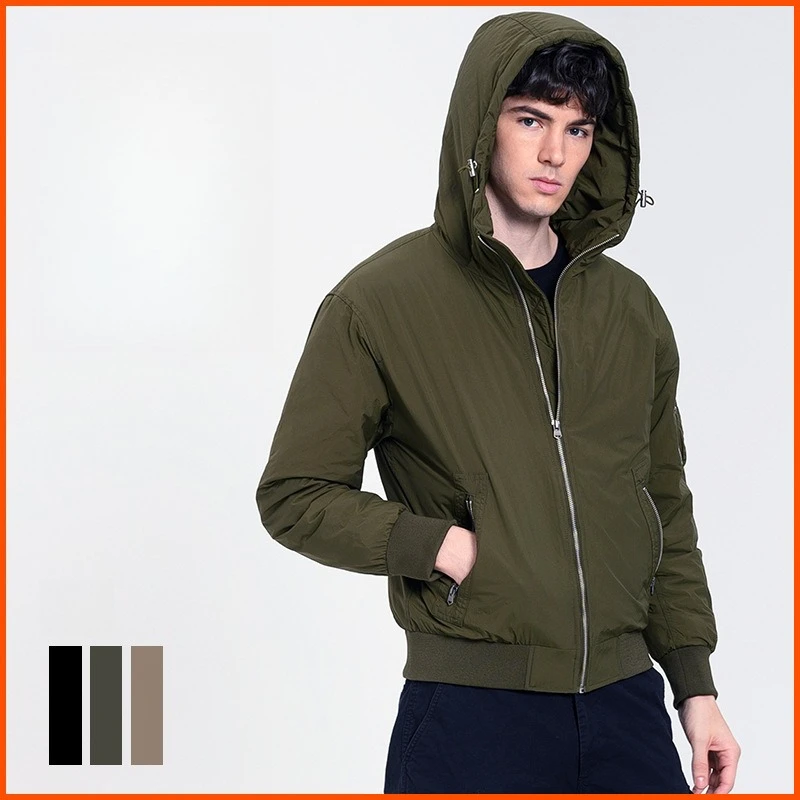2025 New Arrival Winter Men's White Duck Down Thickened & Ultra - Warm Short - Length Hooded Down Jacket